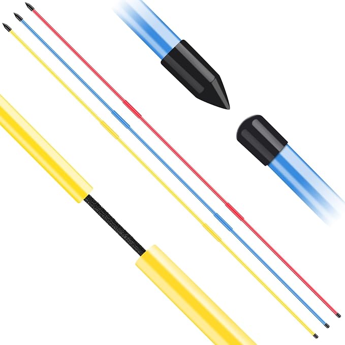 FINGER TEN Golf Alignment Sticks Rods Swing Trainer Tools 48 Inch 2 Or 3 Pack, Fits in Golf Bag Tour Stickers Practice Training Aid