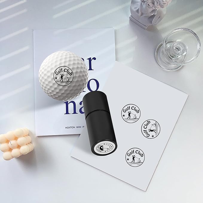 Golf Ball Stamp, Personalized Golf Ball Stamp with Metal Storage Case, Golf Ball Stamp Markers,Reusable Waterproof Golf Ball Marking Gift for Men Golfer & Dad Husband, Golf Balls Stamp