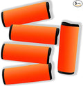 Neoprene Luggage Handle Wrap 5pcs Pack Neon Luggage Tags/Identifiers Bright Luggage Markers Airport Travel Accessories for Luggage/Suitcase Fluorescent Orange