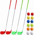 4 Pack 36" Backyard Golf Club Set with Oversize Heads & 12 Practice Balls, Play Outdoor Golf Yard Games for Adults, Hit Plastic or Foam Balls in Grass/Parks/Yards (Right Hand)