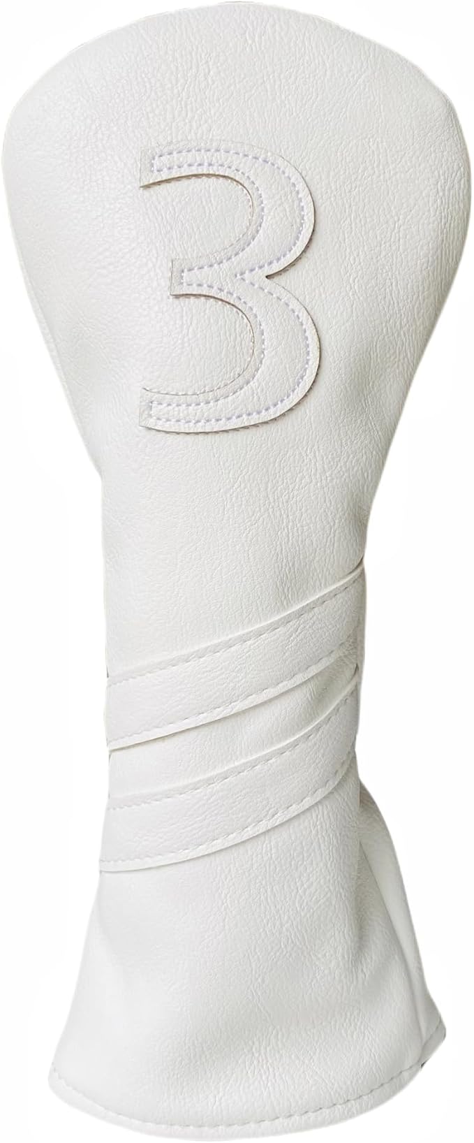 1pc Golf Club Head Cover Or 3pcs Golf Club Covers for Driver 3 Wood and Hybrids - White Golf Driver Headcover Fairway Wood Head Cover Hybrid Headcover Designed for All Brand