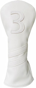 1pc Golf Club Head Cover Or 3pcs Golf Club Covers for Driver 3 Wood and Hybrids - White Golf Driver Headcover Fairway Wood Head Cover Hybrid Headcover Designed for All Brand