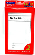Go To Caddie (DIY) Yardage Book with Stencil – Golf Journal & Log Book – Used by Professionals, Amateurs & Juniors – Golf Notebook Back Pocket, Draw Fairways, Track Stats & Improve Course Management