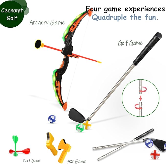 Golf Chipping Game - Battle Golf with Double-Sided Hitting Mat & Stand, Chip Sticky Practice Game for Adults & Kids, Indoor & Outdoor