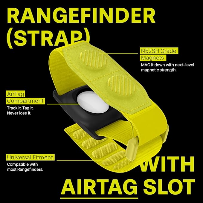 Spigen MAG-iT Magnetic Golf Rangefinder Strap Designed for AirTag/TagMe Tracker and GPS for Golf Cart