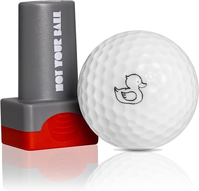 QUBI Golf Ball Stamp, Golf Ball Stamper, Self-Inking Golf Ball Stamp Marker to Identify Golf Balls, Golf Gift Golf Accessories for Men and Women Golfers