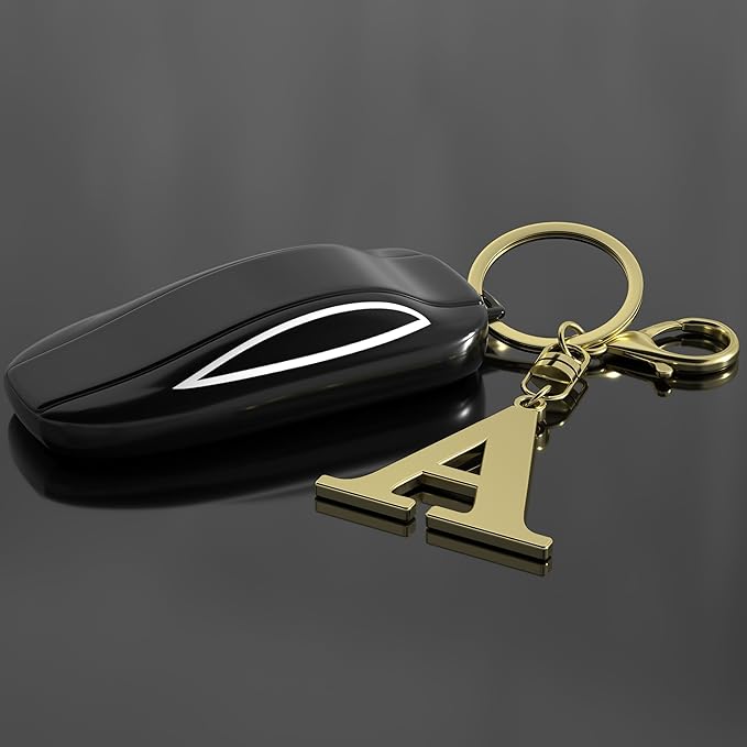 Stainless Steel Gold Letter A-Z Keychain for Women Men, Initial Letter Pendant with Key Ring, Charms for Key Backpack Bag