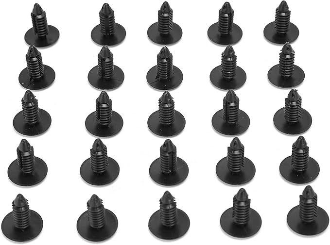 10L0L Universal Plastic Rivets for EZGO Club Car Yamaha Golf Cart, Auto Body Fastener Push Pin Screw Panel Fixings Clips Black