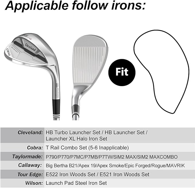 Golf Iron Covers with Colorful Number Neoprene Golf Iron Head Cover,Golf Club Head Covers for Iron Fit All Brands Golf Irons Headcovers 4/10pcs
