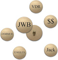 Indiana Metal Craft Set of 3 Laser Engraved Personalized 3/4" Solid Brass Golf Ball Marker with Post, Made in USA
