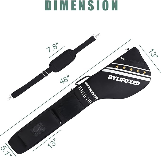 Par 3 Golf Carry Bag for Short Game,Sunday Golf Bag for Men,Small Golf Bag with Thick Foam Protection,Fit Up to 5-8 Clubs
