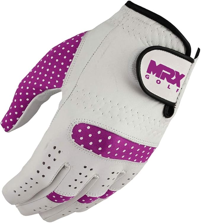 MRX Women Golf Glove Left Handed Golf Gloves Sweat Resistant Soft Cabretta Leather Regular Fit Women Golfer Glove