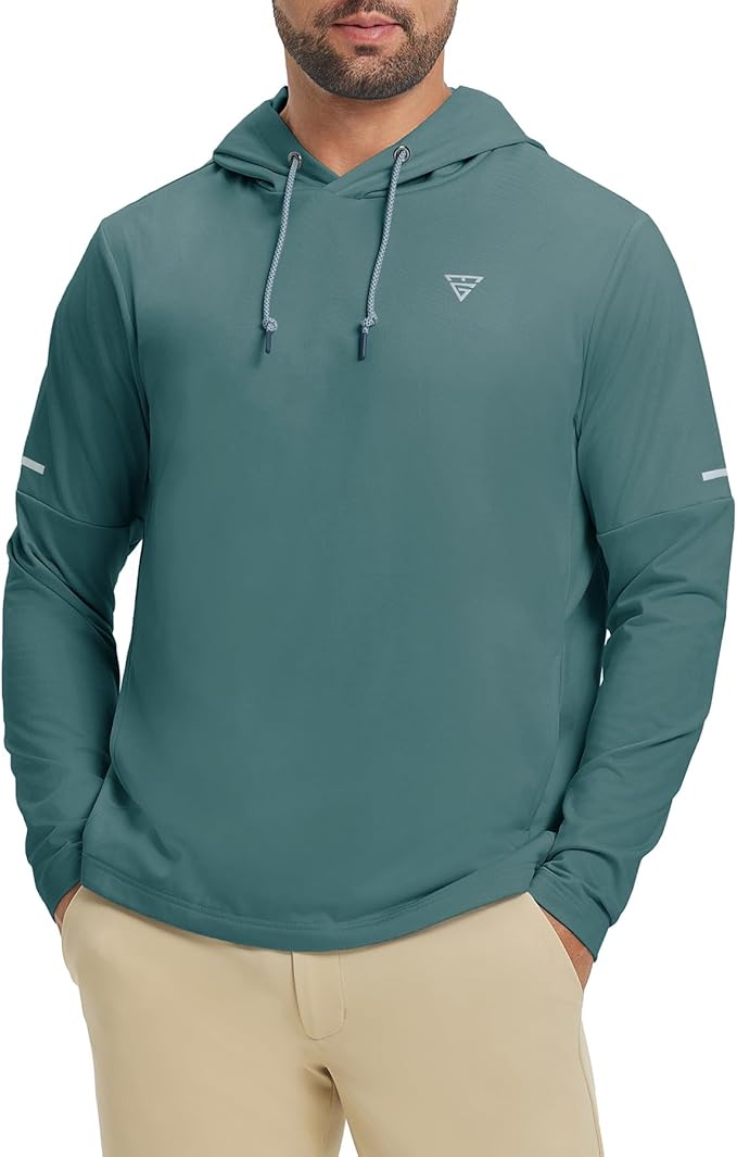 Hoodies for Men Golf Fleece Hooded Sweatshirts Dry Fit Athletic Lightweight Casual Midlayer Mens Hoodies Pullover