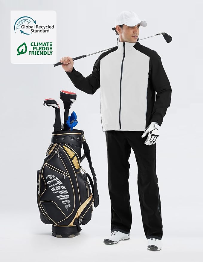fit space Waterproof Golf Rain Suits for Men Performance Rain Jackets and Pants for All Sports
