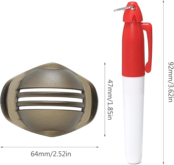 2Pcs Red and Black Golf Ball Line Marker Golf Ball Line Drawing Marker Line Template Liner Drawing Marking Alignment Putting Tool Golf Ball Line Liner Alignment Putting Tool Golf Ball Line Marker Tool