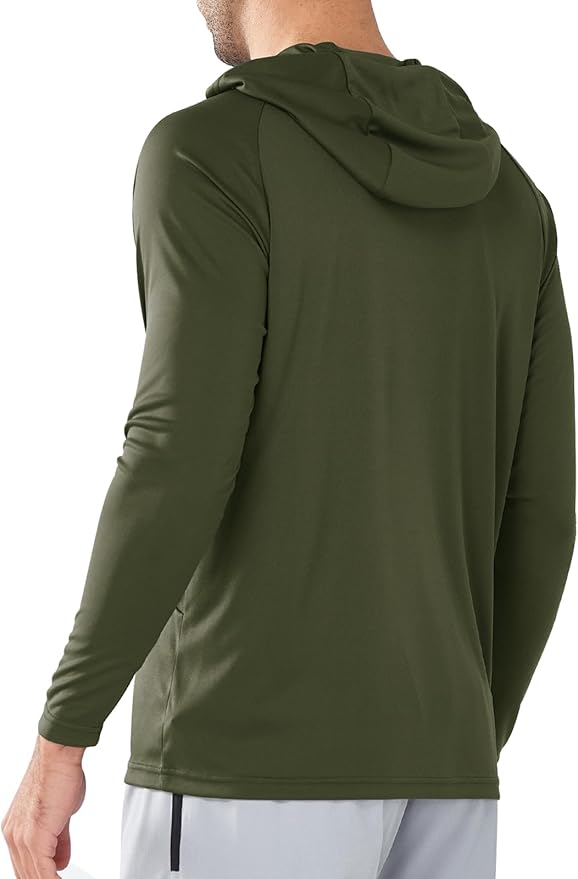 NORTHYARD Men's UPF 50+ Hoodie Shirts Long Sleeve Sun Protection Fishing Swim Beach UV SPF Rash Guard Quick Dry Lightweight