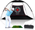 Gagalileo Golf Net: Backyard Practice Hitting Driving Training by Turf Mat Target Real Ball Indoor Outdoor Chipping Swing Gift for Golfers Dad Husband Men