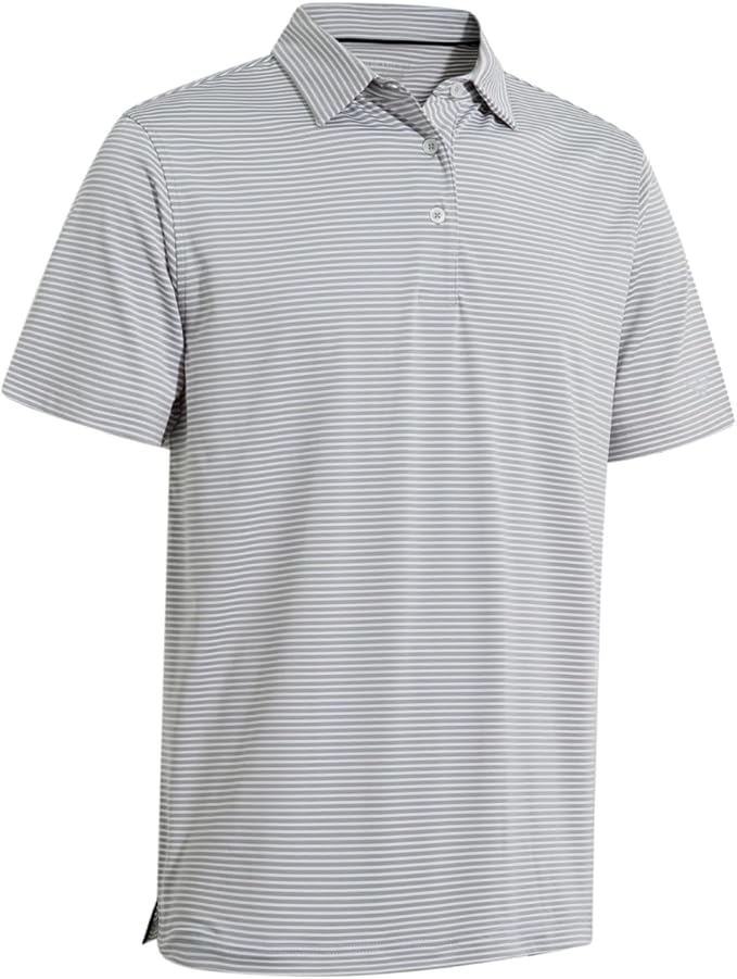Golf Shirts for Men Dry Fit Short Sleeve Print Performance Moisture Wicking Polo Shirt