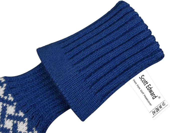 Scott Edward Knit Golf Head Covers for Woods Set of 3 Fits Well Driver(460cc) Fairway Wood and Hybrid(UT) The Perfect Change for Golf Bag