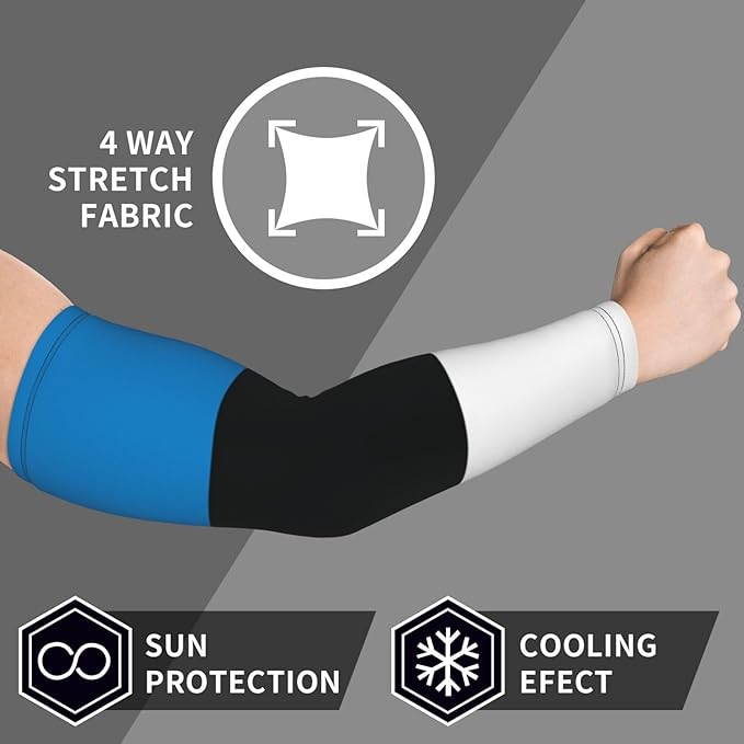 Flag Arm Sleeves Filipino Flag Compression Arm Sleeves for Men Women Tattoo Cover Up Cooling Arm Sleeve 1 Pair