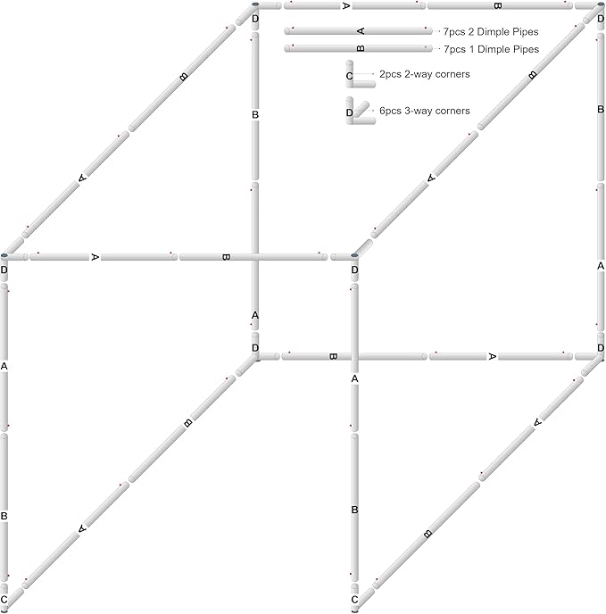 Jones Sports 10' x 10' x 10' #252 Knotless Nylon Golf Net and 10' x 10' Baffle with Complete Push-Button Frame