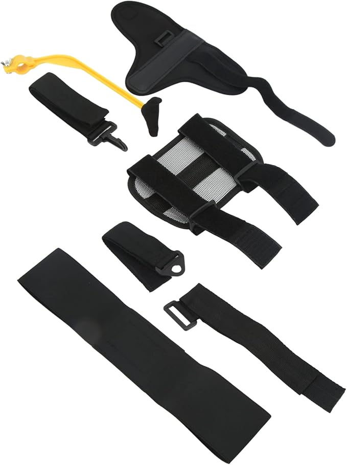 5Pcs Golf Swing Trainer Set, Swing Correcting Arm Band, Wrist Fixed Band and Leg Rod Corrector, PVC Neoprene Posture Correction Training Aid for Golfers, Includes Arm Band