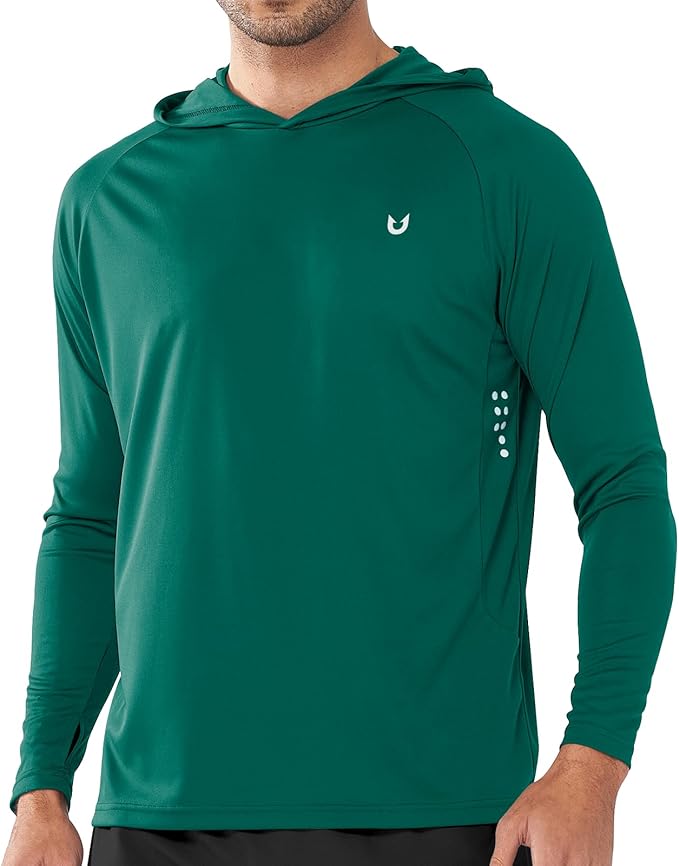 NORTHYARD Men's UPF 50+ Hoodie Shirts Long Sleeve Sun Protection Fishing Swim Beach UV SPF Rash Guard Quick Dry Lightweight