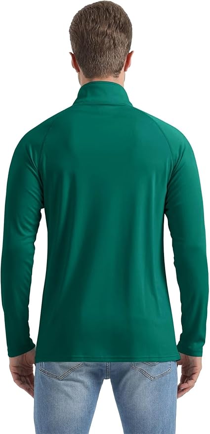 Boladeci Men's UPF 50+ Sun Shirts 1/4 Zip Long Sleeve SPF UV Protection Lightweight Quick Dry Quarter Zip Golf Shirts