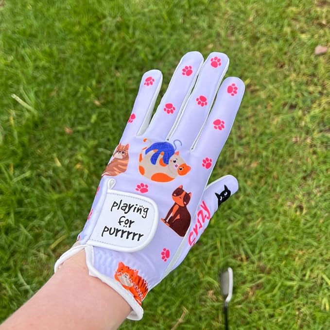 Giggle Golf Women's Golf Glove - Adjustable Strap, Left Hand Gloves for Women
