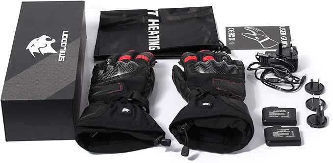 Smilodon Heated Gloves, Unisex Rechargeable Battery Powered Electric Heating Glove