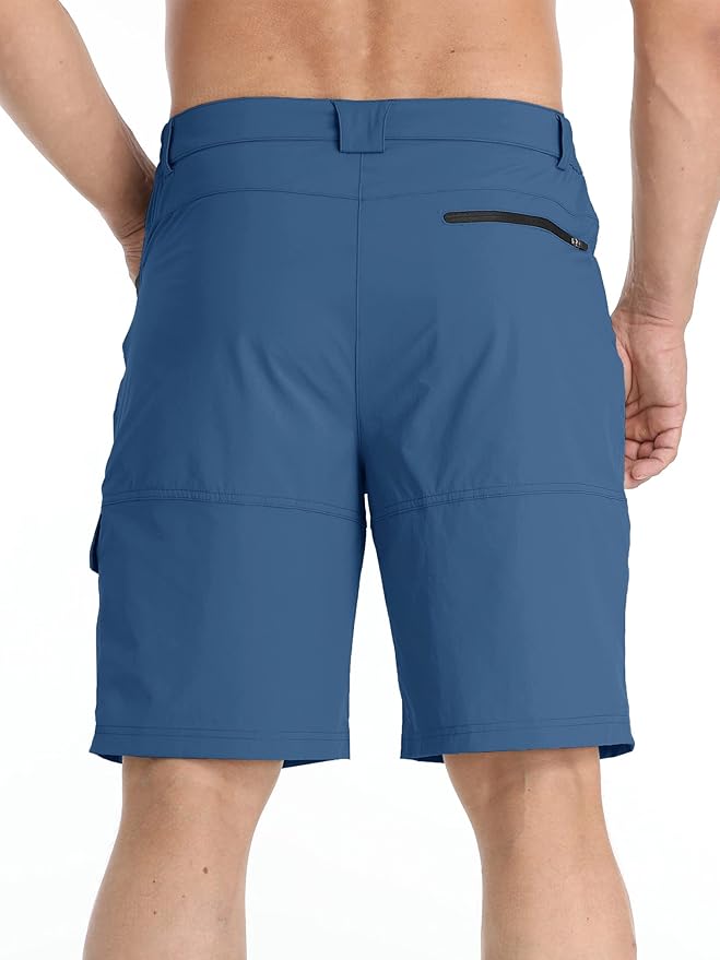 TACVASEN Men's Summer Outdoor Shorts Quick Dry Cargo Casual Work Hiking Shorts (NO Belt)