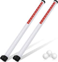 Deekin 2 Pieces Golf Ball Picker Plastic Clear Golf Ball Retriever Collector Golf Ball Pickup Tool Shag Tube
