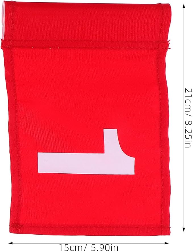 Ciieeo Numbered Golf Markers 4Pcs Red Putting Area Flags Sturdy Outdoor Practice Training for Golf Course and Backyard Use