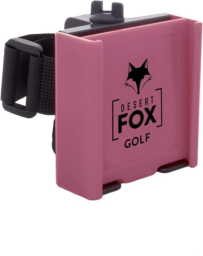DESERT FOX GOLF Phone Caddy – Adjustable Golf Cart Phone Holder with Secure Strap for Hands-Free GPS & Golf Apps – Universal Fit