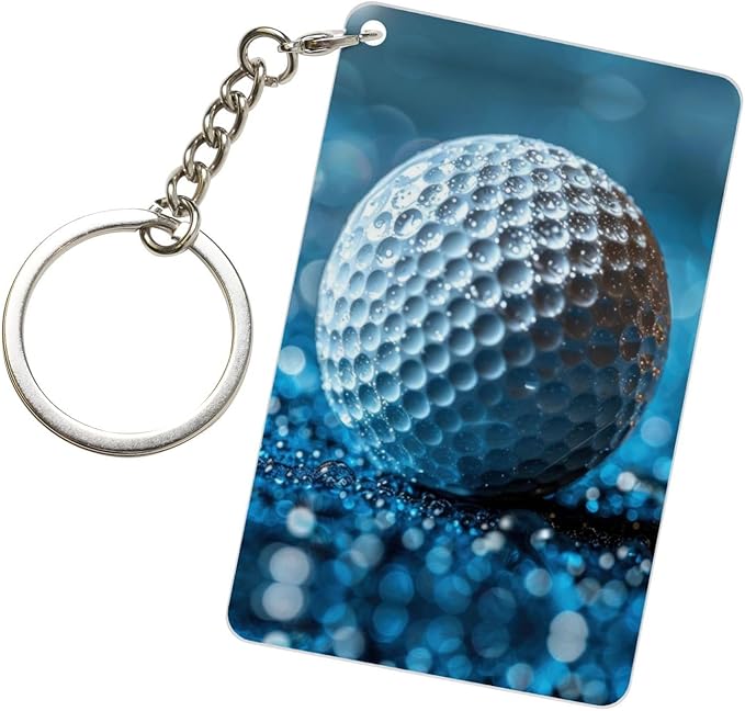 Keychain - Rectangular Acrylic Keychain Daily Key Ring Car Key Fob Holder 2X3 Inch