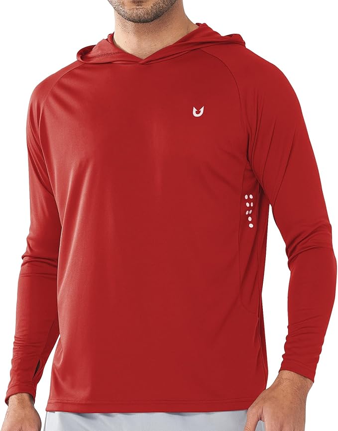 NORTHYARD Men's UPF 50+ Hoodie Shirts Long Sleeve Sun Protection Fishing Swim Beach UV SPF Rash Guard Quick Dry Lightweight