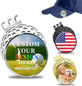 Personalized Golf Ball Marker Hat Clip – Custom Magnetic Ball Marker with Your Photo, Name, Logo or Initials – Unique Golf Gift for Men, Dad, Coach, Golfer
