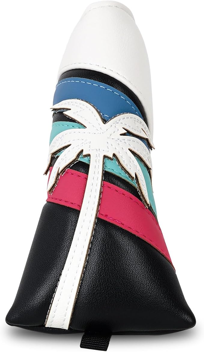 mytag Tropical Golf Headcovers, Coconut Tree Golf Head Covers for Woods and Driver, Putter Covers 3D Embroidery
