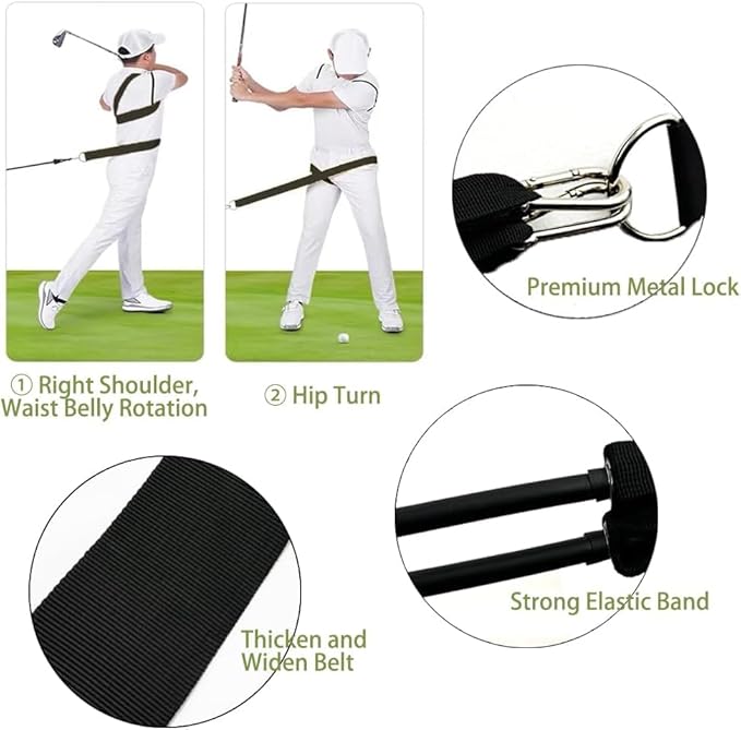 Golf Swing Trainer - Adjustable Golf Training Aid for Accuracy & Distance Control, Training Tool with Carry Case (Men/Women)