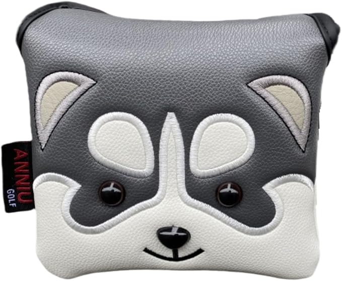 Lovely Golf Mallet Putter Cover Head Cover Headcover, Magnetic Putter Cover Mallet for Men, PU Leather Golf Club Cover Protection, Golf Mallet Putter Headcover for Golf Clubs