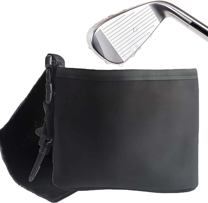 Portable Golf Club & Ball Cleaning Kit - Golf Cleaning Pouch with Towel, Lightweight Hanging Golf Accessory for Bag