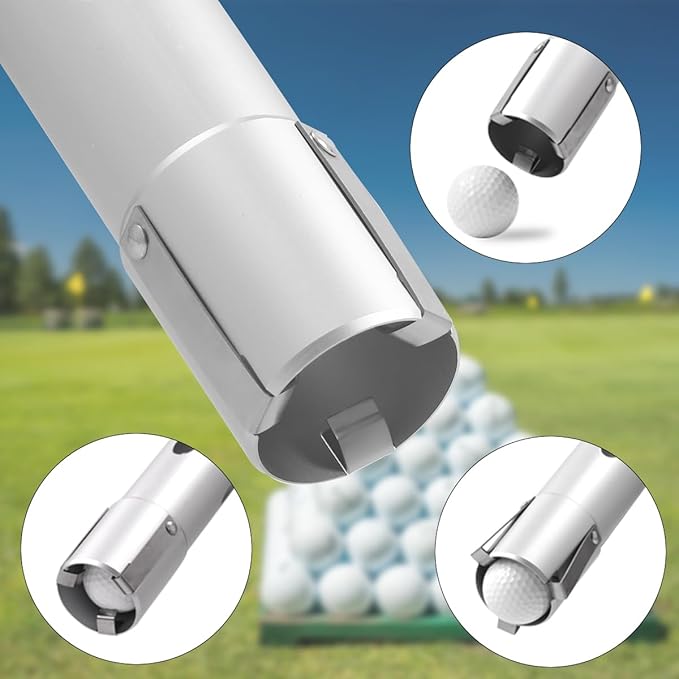 HOW TRUE Shag Bag for Golf Balls, Golf Ball Retriever with Detachable Aluminum Alloy Tube, Golf Shag Bags, Hold up to 70 Balls