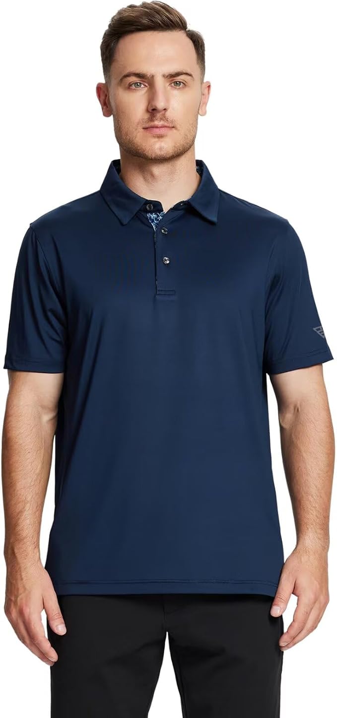 Mens Polo Shirts Short and Long Sleeve Casual Solid Stylish Dry Fit Performance Designed Collared Golf Polo Shirts for Men