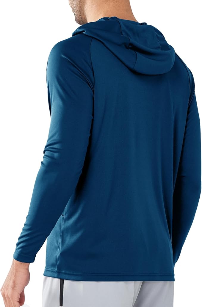 NORTHYARD Men's UPF 50+ Hoodie Shirts Long Sleeve Sun Protection Fishing Swim Beach UV SPF Rash Guard Quick Dry Lightweight