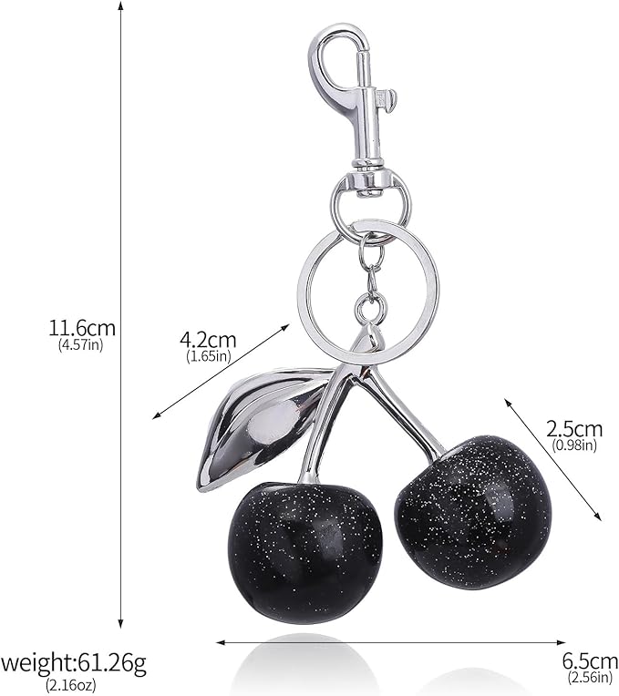 Fruit Bag Charm Purse Charms Keychain Strawberry Cherry Accessories Keychain For Women Birthday Valentine Day Gifts