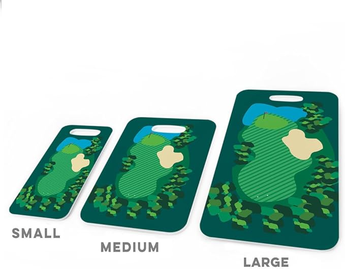 ChalkTalkSPORTS Golf Luggage & Bag Tag | Golf Course | Standard Lines on Back | Large