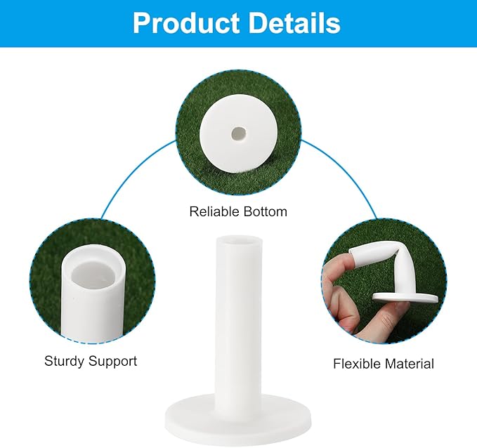 PATIKIL Rubber Golf Tee, Training Driving Range Tee Stable Ball Holder for Outdoor Indoor Hitting Mats