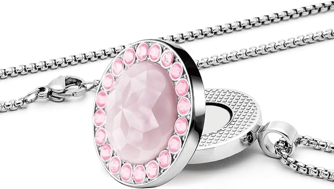 Golf Ball Marker with Ceramic Crystal Ball Marker Necklace (20mm Small Size) Gifts Accessories Women Golfers