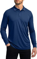 Men's Polo Shirt Long Sleeve Golf Shirts Lightweight UPF 50+ Sun Protection Cool Shirts for Men Work Fishing Outdoor
