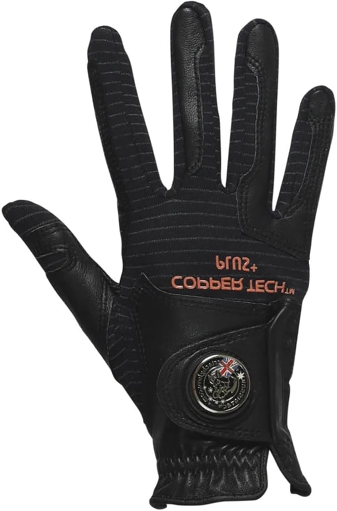 Ultra Premium Leather Golf Glove for Men – Copper-Infused, Compression Fit, All-Weather, Pain Relief